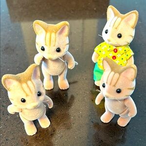 Tabby Cat Figure Family